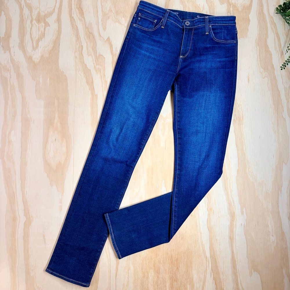 AG Harper Essential Straight Jeans Dark Wash Size 28 r Adriano Goldschmied